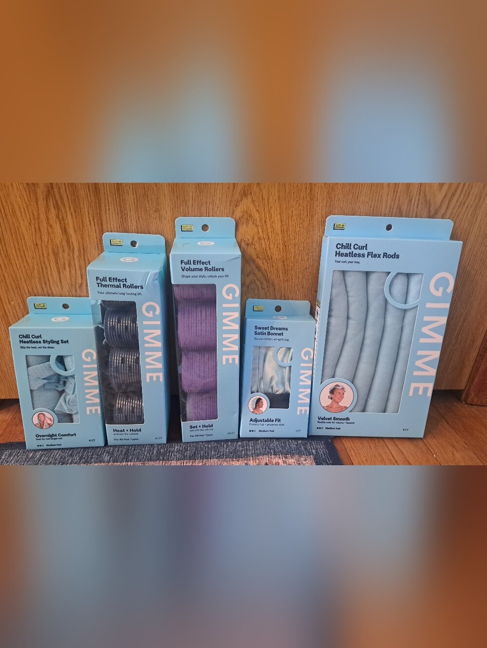 NWT Gimme Hair Rollers and Heatless Styling Rods Set